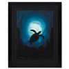Image 1 : Wyland, "Turtle Reef Silhouette" Framed Original Watercolor Painting Hand Signed with Letter of Auth