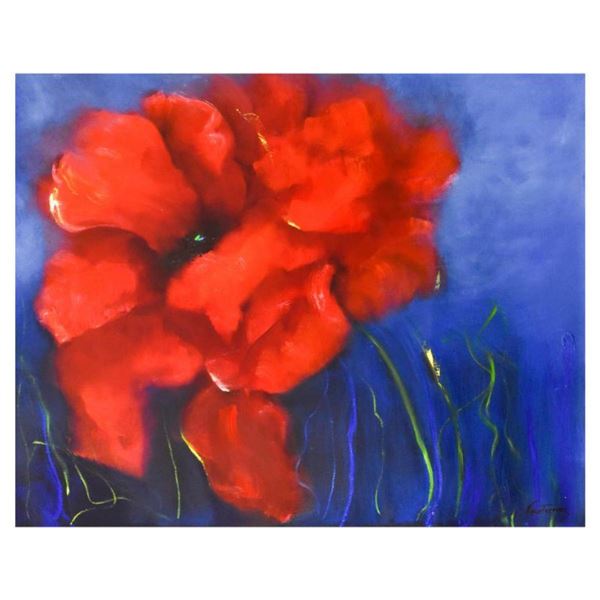 Victoria Montesinos, Original Oil Painting on Canvas (40" x 30"), Hand Signed with Letter of Authent