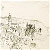 Image 2 : Wayne Ensrud "Chiroubles in Beajuolais, France" Pencil Original Artwork; Hand Signed; COA