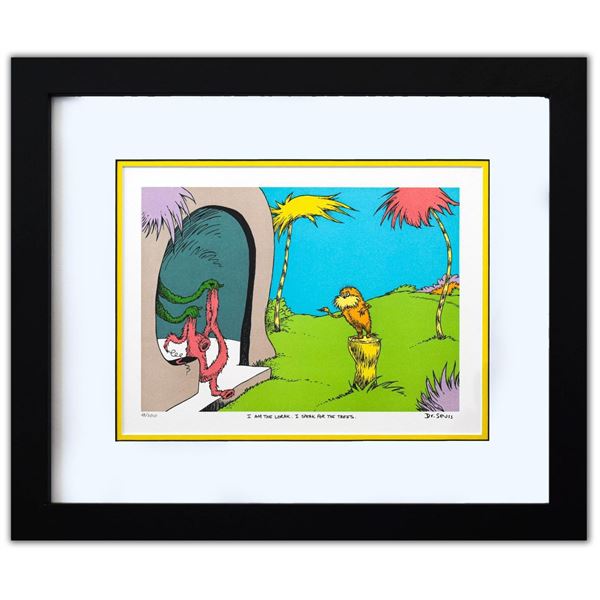 Dr. Seuss- Lithograph on B.F.K. Rives Paper "I AM THE LORAX, I SPEAK FOR THE TREES"