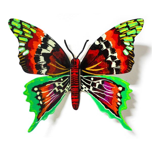 Patricia Govezensky- Original Painting on Cutout Steel "Butterfly CXLVIII"