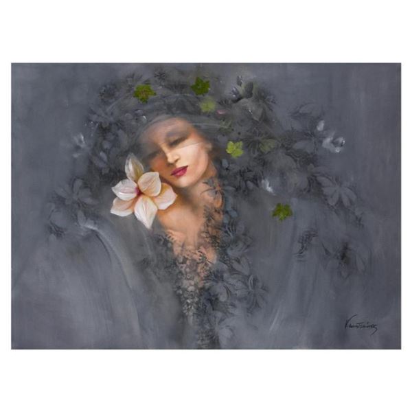 Victoria Montesinos, Original Oil Painting on Canvas (40" x 30"), Hand Signed with Letter of Authent