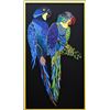 Image 2 : Patricia Govezensky- Original Painting on Laser Cut Steel "Two Parrots XII"