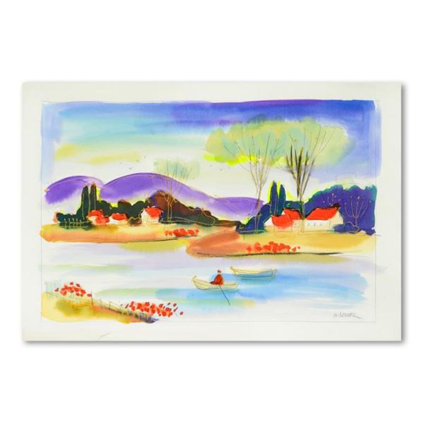 Moshe Leider, Original Watercolor Painting, Hand Signed with Letter of Authenticity.