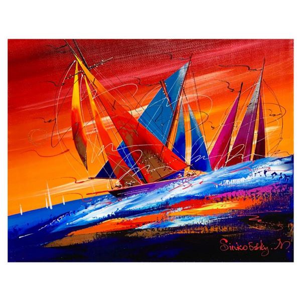Natalia Sinkovsky, Hand Signed Original Acrylic Painting on Canvas with Letter Authenticity.