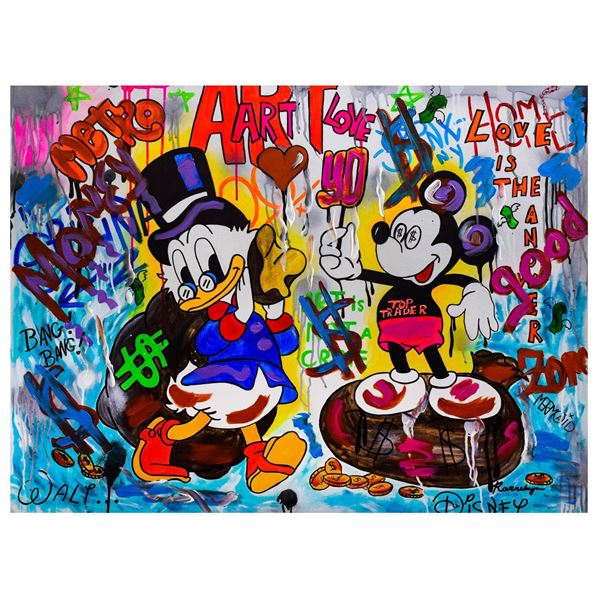 Nastya Rovenskaya- Mixed Media "It's All About Money"