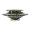 Image 1 : "Large Ikebana Flower Bowl" Hand-Blown Glass Bowl, Hand Signed by GartnerBlade Glass.