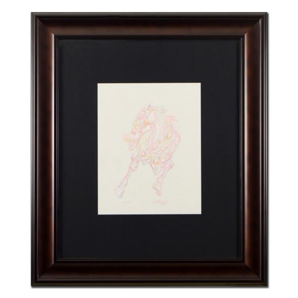 Guillaume Azoulay, "Essai AG" Framed Original Drawing, Hand Signed with Letter of Authenticity.