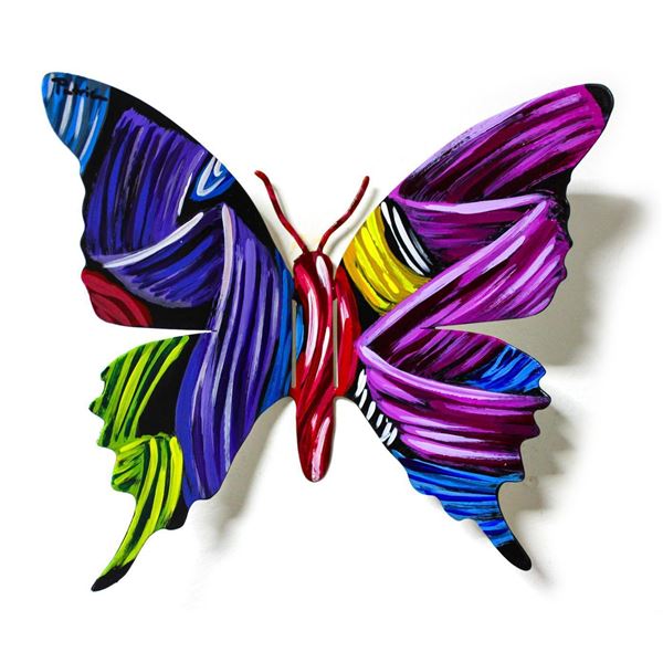 Patricia Govezensky- Original Painting on Cutout Steel "Butterfly CXI"