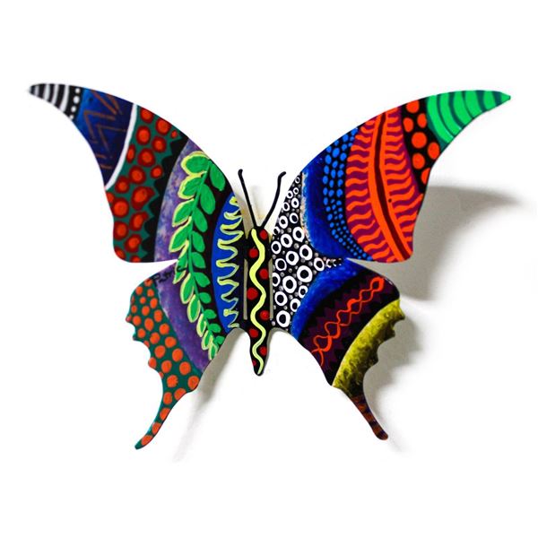 Patricia Govezensky- Original Painting on Cutout Steel "Butterfly CXLIV"