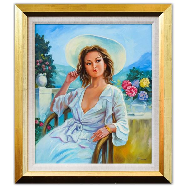 Taras Sidan- Original Oil on Canvas "Vacation in Barcelona"