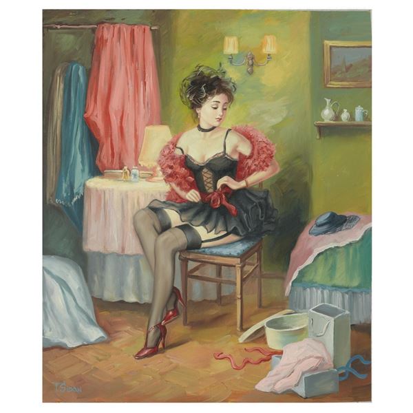 Taras Sidan- Original Giclee on Canvas "Rebecca"