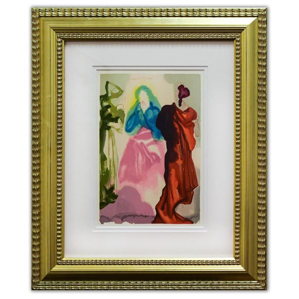 Salvador Dali- Original Color Woodcut on B.F.K. Rives Paper "Paradise 33"