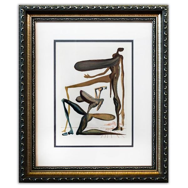 Salvador Dali- Original Color Woodcut on B.F.K. Rives Paper "Purgatory 22"