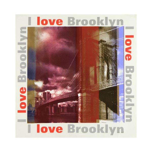 Steve Kaufman (1960-2010) "I Love Brooklyn" Limited Edition Hand Pulled Silkscreen on Canvas, Number