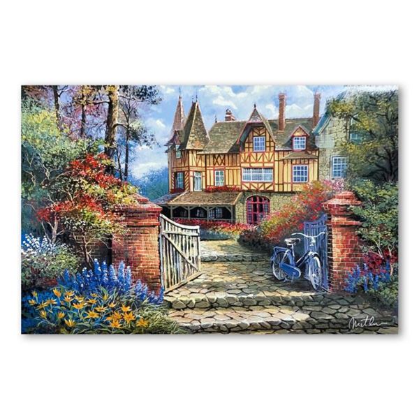 Anatoly Metlan, "Castle in the Woods" Limited Edition Lithograph, Numbered and Hand Signed with Lett
