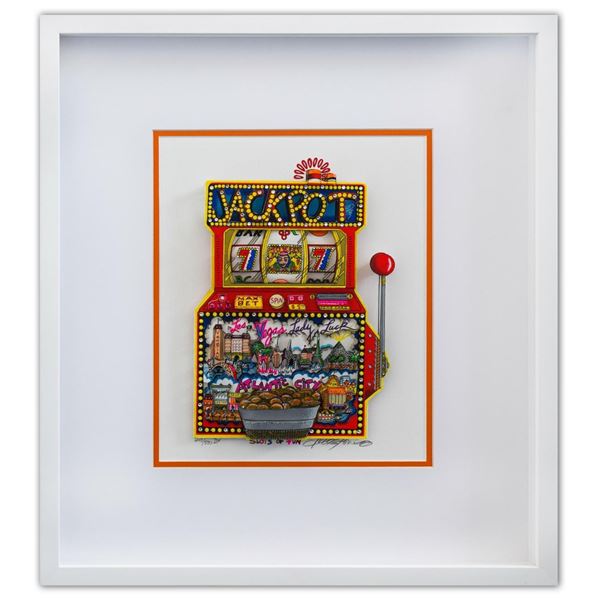 Charles Fazzino- 3D Construction Silkscreen Serigraph "Slots of Fun"