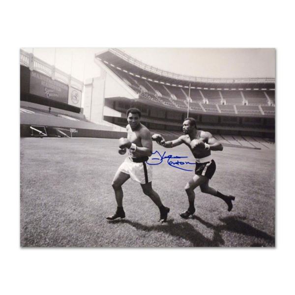Must-Have Signed Sports Photo. "Ken Norton and Ali, Yankee Stadium" Hand-Autographed by Ken Norton (