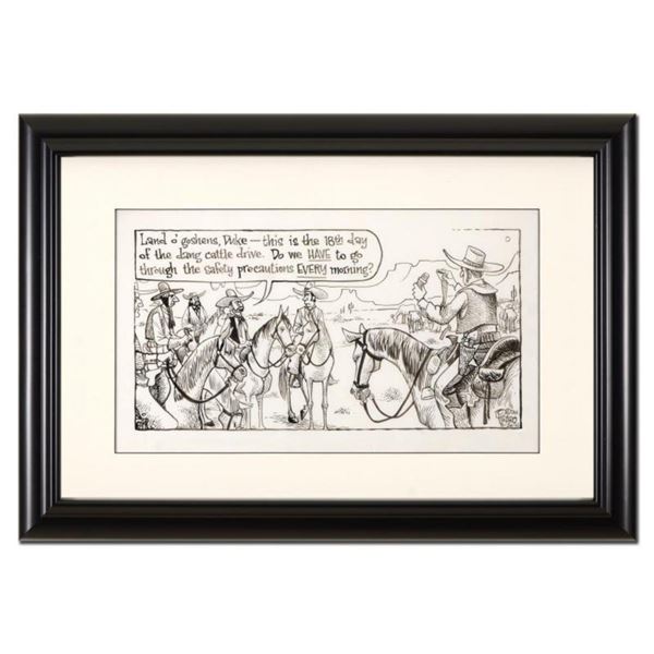 Bizarro, "Safety in the Old West" is a Framed Original Pen & Ink Drawing by Dan Piraro, Hand Signed 