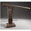Image 3 : PRIMITIVE WAGON JACK: Wood and iron; internal l