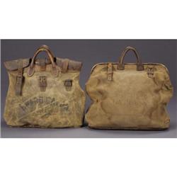 TWO EXPRESS COMPANY DOCUMENT BAGS Leather and ca