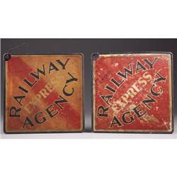 Railway Express Agency: Circa 1930's; metal bou