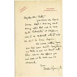 FREDERIC REMINGTON AUTOGRAPH LETTER CA. 1880S
