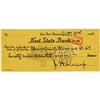 Image 1 : WESTERN ARTIST J. H. SHARP AUTOGRAPH CHECK 1945.