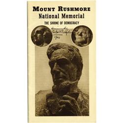AUTOGRAPH GUTZON BORLUM MOUNT RUSHMOE BOOKLET 19