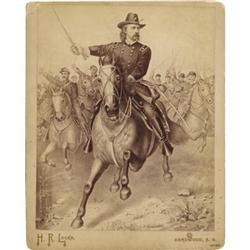 CABINET CARD OF “GENERAL CUSTER ON HIS WAR HORSE