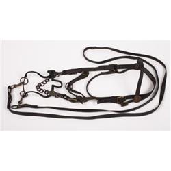 U.S. MILITARY STYLE BRIDLE WITH REINS. This blac