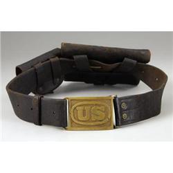 U.S. MILITARY BELT OUTFIT, circa 1870's. Consist
