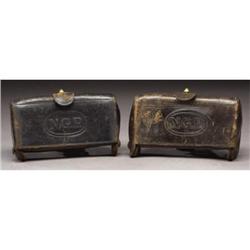 PAIR OF McKEEVERS CARTRIDGE BOXES. Both boxes ar
