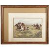 Image 1 : LITHOGRAPH U. S. ARMY CAVALRY PURSUING INDIANS-1