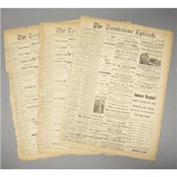 “THE TOMBSTONE EPITAPH” NEWSPAPER STILWELL, STAG