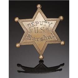 A Stock 'US Deputy Marshal' Badge - Six-Pointed