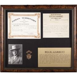 The Chief of Police Badge Worn by Buck Garrett,