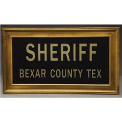 BEXAR COUNTY SHERIFF SIGN - SAN ANTONIO, TEXAS -