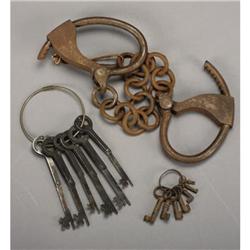 COLLECTION OF EARLY JAILHOUSE ACCESSORIES: a)