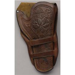 Holster Nicely tooled, two loop, closed bottom h
