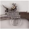 Image 3 : SINGLE SHOT FLINTLOCK PISTOL (BELGIUM). Circa 18 