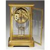 Image 4 : SMALL FOUR GLASS MANTEL CLOCK : Gilt brass case