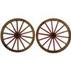 Image 1 : Red river cart wheels These could have been off