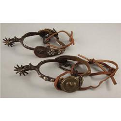 MID 20th CENTURY IRON DROP SHANK SPURS