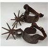 Image 2 : LARGE MEXICAN SPURS WITH 4 ROWELS. Circa 1930s