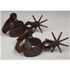 Image 3 : LARGE MEXICAN SPURS WITH 4 ROWELS. Circa 1930s