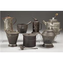 COLLECTION OF 8 KITCHENWARE ITEMS: a) Camp Tea