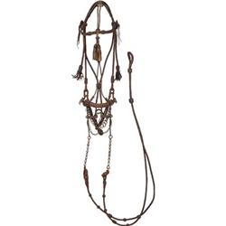 BRAIDED HEADSTALL & REINS. Circa Mid 1900's Lo