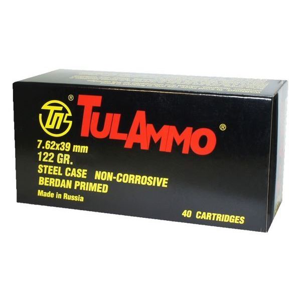 TULAMMO 7.62X39 122GR FMJ STL - 200 RDS