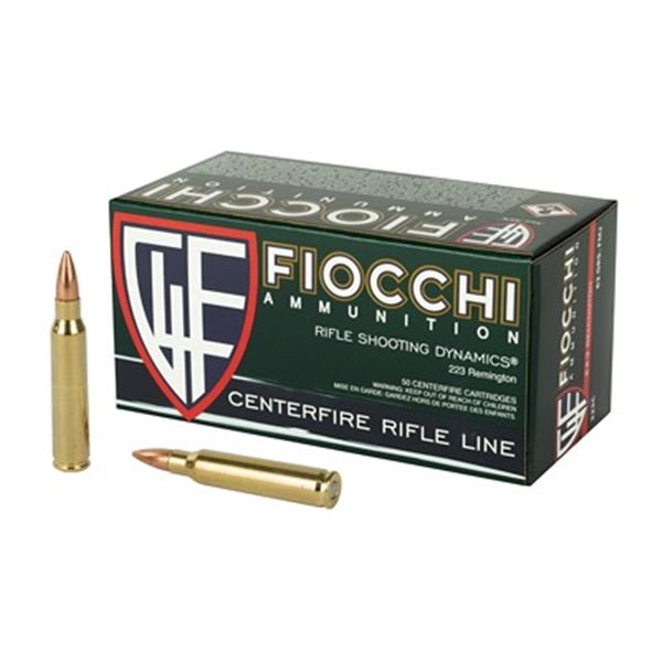 FIOCCHI 223REM 62GR FMJBT - 50 RDS